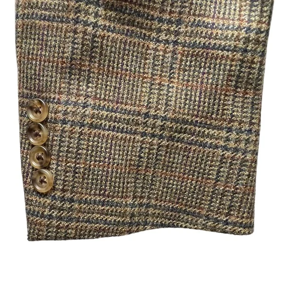 Sewell Tan Glen Check Worsted Wool Blazer41 R NWT